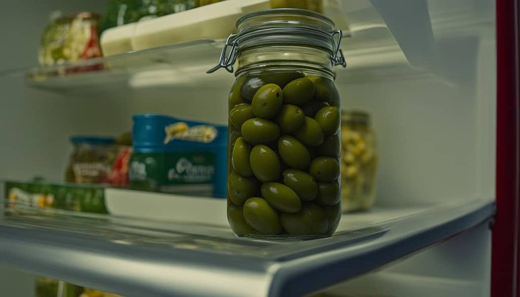 storing olives in fridge